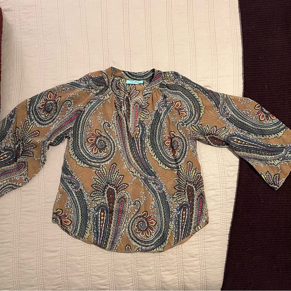 Karlie Multicolor Paisley Boho Blouse - Picture 3 of 4